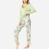 GYS Viscose from Bamboo Women’s Pajama Sets Super Soft Long Sleeve Sleepwear Comfy Winter Pjs Sets S-4X(C-cantaloupe Green)