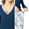 GYS Viscose from Bamboo Women’s Pajama Sets Super Soft Long Sleeve Sleepwear Comfy Winter Pjs Sets S-4X(C-ink Blue)