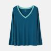 GYS Viscose from Bamboo Women’s Pajama Sets Super Soft Long Sleeve Sleepwear Comfy Winter Pjs Sets S-4X(C-turquoise)