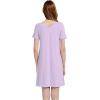 GYS Womens Bamboo Viscose Nightgown, Silky Soft Lightweight Short Sleeve Sleep Dress with Satin V-Neck for Hot Sleepers(Taro Purple)