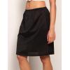 GYS Women’s Nylon Half Slips for Under Dresses Anti-Static Underskirt(Black)