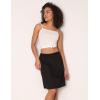 GYS Women’s Nylon Half Slips for Under Dresses Anti-Static Underskirt(Black)