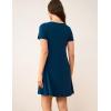 GYS Womens Short Sleeve Nightgowns Soft Comfy Sleep Dress, Viscose Made from Bamboo(Ink Blue)