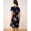 GYS Womens Short Sleeve Nightgowns Soft Comfy Sleep Dress, Viscose Made from Bamboo(Navy Floral)