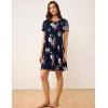 GYS Womens Short Sleeve Nightgowns Soft Comfy Sleep Dress, Viscose Made from Bamboo(Navy Floral)