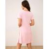 GYS Womens Short Sleeve Nightgowns Soft Comfy Sleep Dress, Viscose Made from Bamboo(Pink)