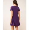 GYS Womens Short Sleeve Nightgowns Soft Comfy Sleep Dress, Viscose Made from Bamboo(Purple)