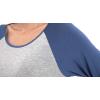 LazyCozy Womens Long Sleeve Nightgowns Viscose from Bamboo Sleepwear Soft Nightshirt Lightweight Sleep Dress(Heather Grey/Prussian Blue)
