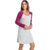 LazyCozy Womens Long Sleeve Nightgowns Viscose from Bamboo Sleepwear Soft Nightshirt Lightweight Sleep Dress(Light Heather Grey/Plum)