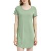GYS Bamboo Viscose Nightgown for Women Sleepwear Soft Comfy Pajama Dress Short Sleeve Nightshirt Plus Size S-4X(Loden Frost)