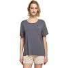 GYS Bamboo Viscose T Shirts for Women, Soft Short Sleeve Pajama Shirt Lounge Top, Comfy Casual Tee(Dark Grey)