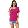 GYS Bamboo Viscose T Shirts for Women, Soft Short Sleeve Pajama Shirt Lounge Top, Comfy Casual Tee(Plum)