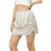 GYS Half Slip for Women Under Dress Silky Underskirt(Single Slit – 16” – Beige)