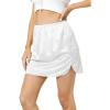 GYS Half Slip for Women Under Dress Silky Underskirt(Single Slit – 16” – White)