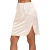 GYS Half Slip for Women Under Dress Silky Underskirt(Single Slit – 20” – Beige)