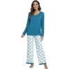 A- Round Neck- Blue/Bubble