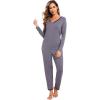 B- V Neck - Dark Grey