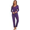 B- V Neck - Purple