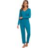 B- V Neck - Teal Blue