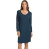 LazyCozy Womens Long Sleeve Nightgowns Viscose from Bamboo Sleepwear Soft Nightshirt Lightweight Sleep Dress(Ink Blue)