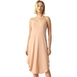 GYS Bamboo Viscose Slip Dress, Sleeveless Nightgown Sleepwear with Pockets, Spaghetti Strap Dresses for Women, Sleep Chemise(Beige)