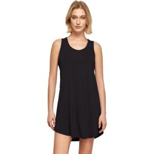 GYS Bamboo Viscose Women’s Nightgowns U-Neck Sleeveless Soft Tank Night Dress(Black)