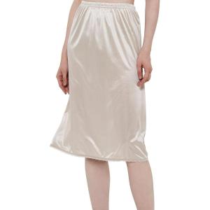 GYS Half Slip for Women Under Dress Silky Underskirt(No Slit – 28” – Beige)