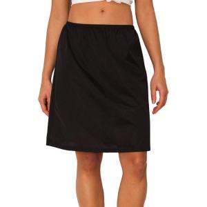 GYS Women’s Nylon Half Slips for Under Dresses Anti-Static Underskirt(Black)