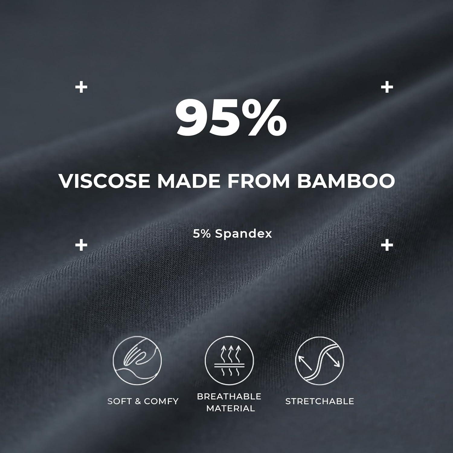 imageGYS Womens Bamboo Viscose Pajamas Set Super Soft Short Sleeve Top and Pants Pj Sleepwear SetsBmidnight Blue