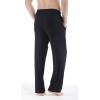 GYS Men’s Bamboo Viscose Pajama Pants, Soft Sleep Lounge Pants Comfy Pj Bottoms with Pockets & Drawstring(Black)