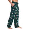 GYS Men’s Bamboo Viscose Pajama Pants, Soft Sleep Lounge Pants Comfy Pj Bottoms with Pockets & Drawstring(Christmas Green)
