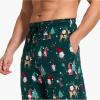 GYS Men’s Bamboo Viscose Pajama Pants, Soft Sleep Lounge Pants Comfy Pj Bottoms with Pockets & Drawstring(Christmas Green)