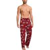 GYS Men’s Bamboo Viscose Pajama Pants, Soft Sleep Lounge Pants Comfy Pj Bottoms with Pockets & Drawstring(Christmas Red)