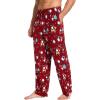 GYS Men’s Bamboo Viscose Pajama Pants, Soft Sleep Lounge Pants Comfy Pj Bottoms with Pockets & Drawstring(Christmas Red)