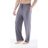 GYS Men’s Bamboo Viscose Pajama Pants, Soft Sleep Lounge Pants Comfy Pj Bottoms with Pockets & Drawstring(Dark Grey)