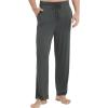 GYS Men’s Bamboo Viscose Pajama Pants, Soft Sleep Lounge Pants Comfy Pj Bottoms with Pockets & Drawstring(Dark Heather Grey)