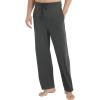 GYS Men’s Bamboo Viscose Pajama Pants, Soft Sleep Lounge Pants Comfy Pj Bottoms with Pockets & Drawstring(Dark Heather Grey)