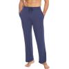 GYS Men’s Bamboo Viscose Pajama Pants, Soft Sleep Lounge Pants Comfy Pj Bottoms with Pockets & Drawstring(Grayish Blue)
