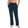 GYS Men’s Bamboo Viscose Pajama Pants, Soft Sleep Lounge Pants Comfy Pj Bottoms with Pockets & Drawstring(Indigo Blue)