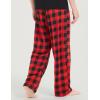 GYS Men’s Bamboo Viscose Pajama Pants, Soft Sleep Lounge Pants Comfy Pj Bottoms with Pockets & Drawstring(Red Plaid)