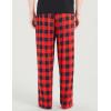 GYS Men’s Bamboo Viscose Pajama Pants, Soft Sleep Lounge Pants Comfy Pj Bottoms with Pockets & Drawstring(Red Plaid)