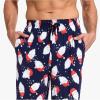 GYS Men’s Bamboo Viscose Pajama Pants, Soft Sleep Lounge Pants Comfy Pj Bottoms with Pockets & Drawstring(Santa Claus Navy)