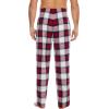 GYS Men’s Bamboo Viscose Pajama Pants, Soft Sleep Lounge Pants Comfy Pj Bottoms with Pockets & Drawstring(White & Red Plaid)