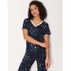 GYS Womens Bamboo Viscose Pajamas Set Super Soft Short Sleeve Top and Pants Pj Sleepwear Sets(Blue Stars)