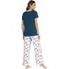 GYS Womens Bamboo Viscose Pajamas Set Super Soft Short Sleeve Top and Pants Pj Sleepwear Sets(Deep Pink Dots)