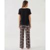 GYS Womens Bamboo Viscose Pajamas Set Super Soft Short Sleeve Top and Pants Pj Sleepwear Sets(Xoxo)