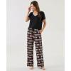 GYS Womens Bamboo Viscose Pajamas Set Super Soft Short Sleeve Top and Pants Pj Sleepwear Sets(Xoxo)