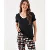 GYS Womens Bamboo Viscose Pajamas Set Super Soft Short Sleeve Top and Pants Pj Sleepwear Sets(Xoxo)