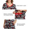 LazyCozy Striped Pajama Set for Women, Viscose Made from Bamboo, Short Sleeve Shirt with Sleep Shorts Soft PJ Set(Xoxo)