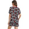 LazyCozy Striped Pajama Set for Women, Viscose Made from Bamboo, Short Sleeve Shirt with Sleep Shorts Soft PJ Set(Xoxo)